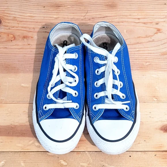 Converse All Star Chuck Taylor Blue Sneakers Low Top Canvas Shoes Women's Size 6 - Picture 4 of 12